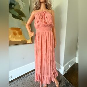 NWT Never Worn. Gorgeous Strapless Light Coral Maxi Dress & Swim Cover-up!